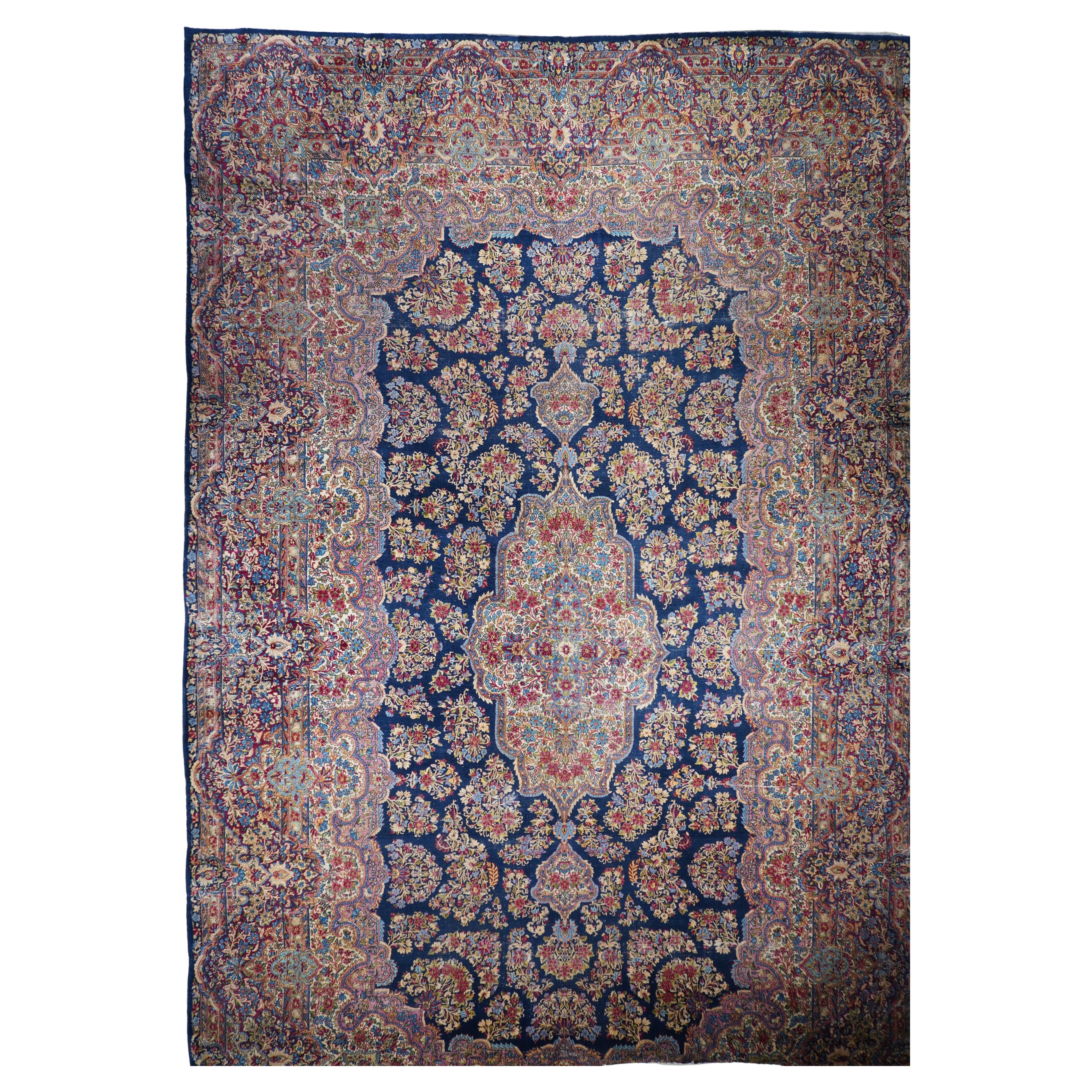 Vintage Persian Kerman Rug 12’0" x 19’0"