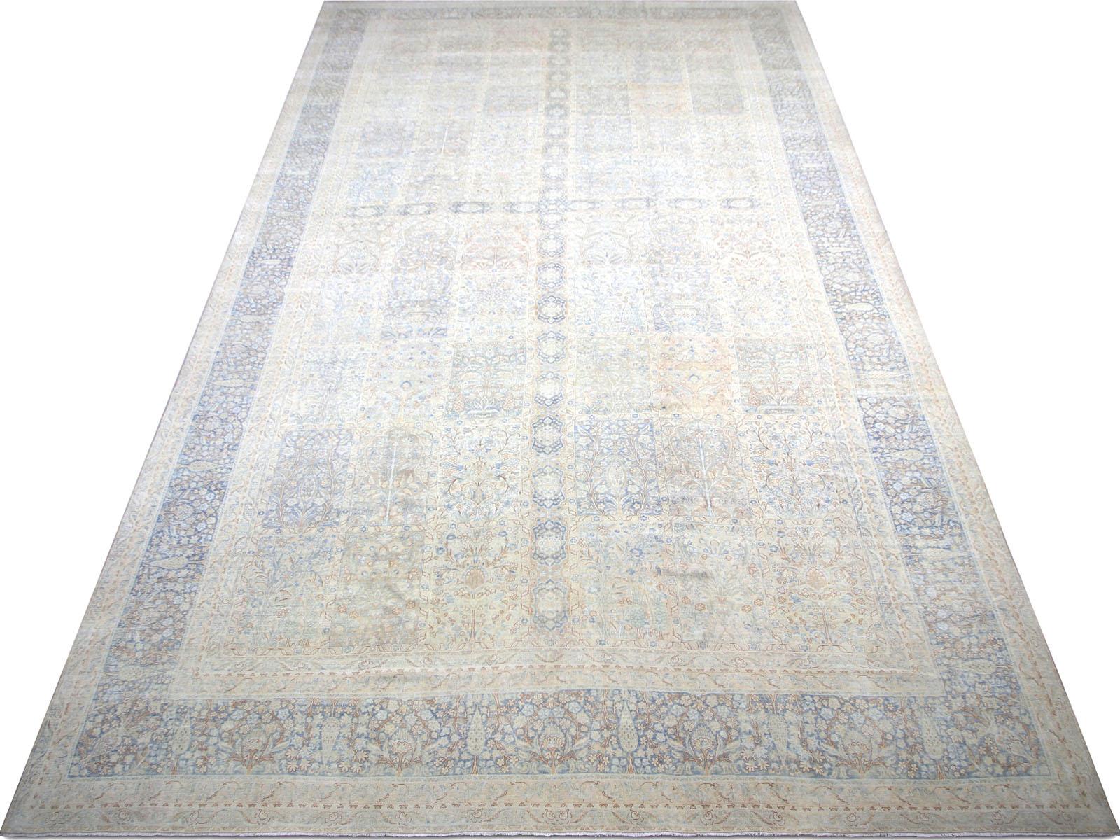 Wool Vintage Persian Kerman Rug - 12'5