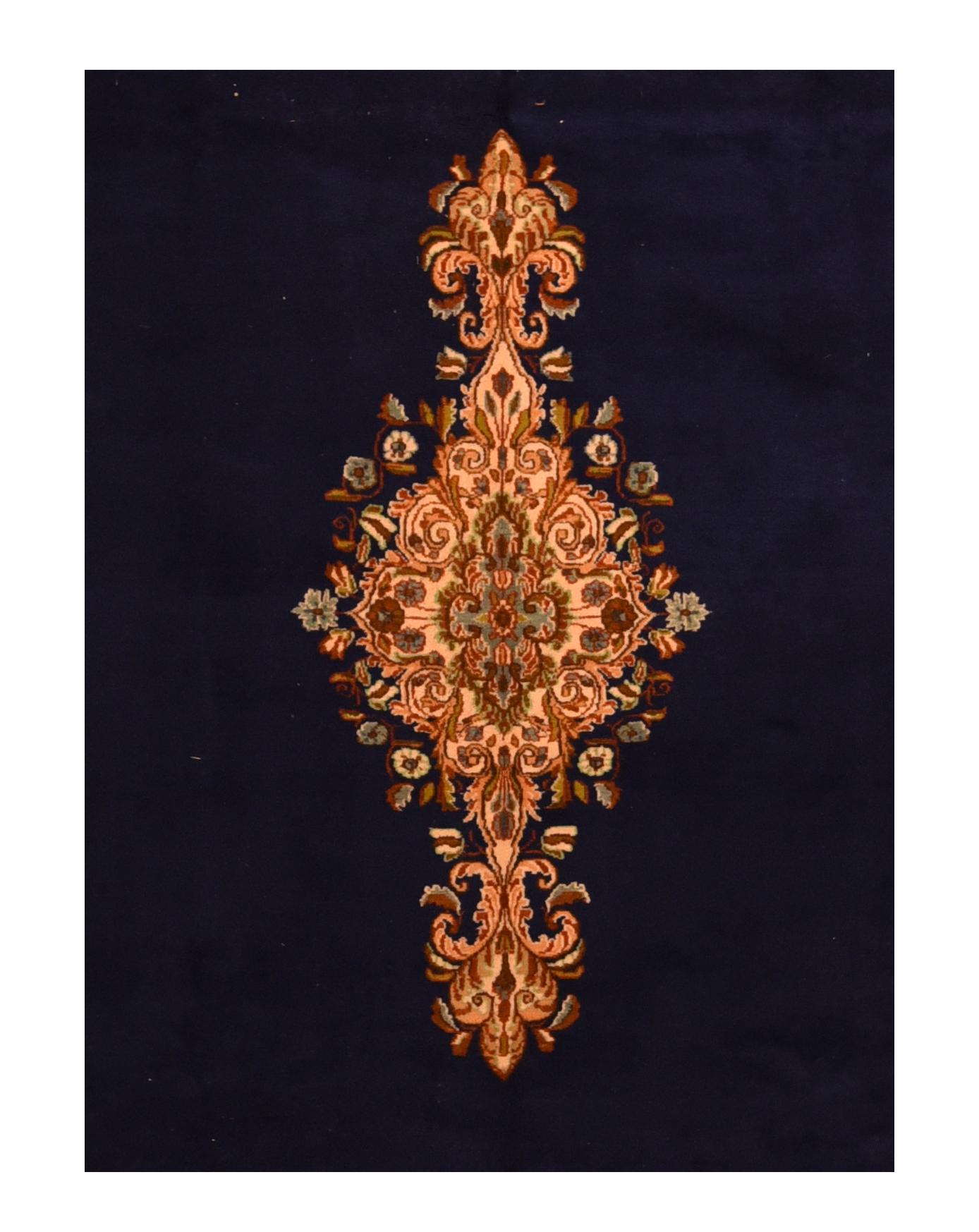 Persiano Tappeto vintage persiano Kerman 7'1'' x 10'3'' in vendita