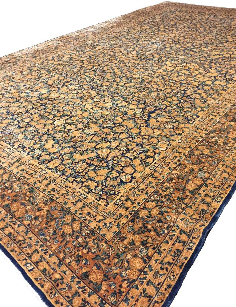 Vintage Persian Kerman Rug 9'10 x 17'2 For Sale at 1stDibs
