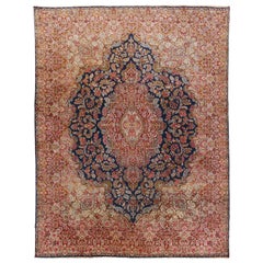 Vintage Persian Kerman Rug Carpet, circa 1920, 9'7 x 12'7
