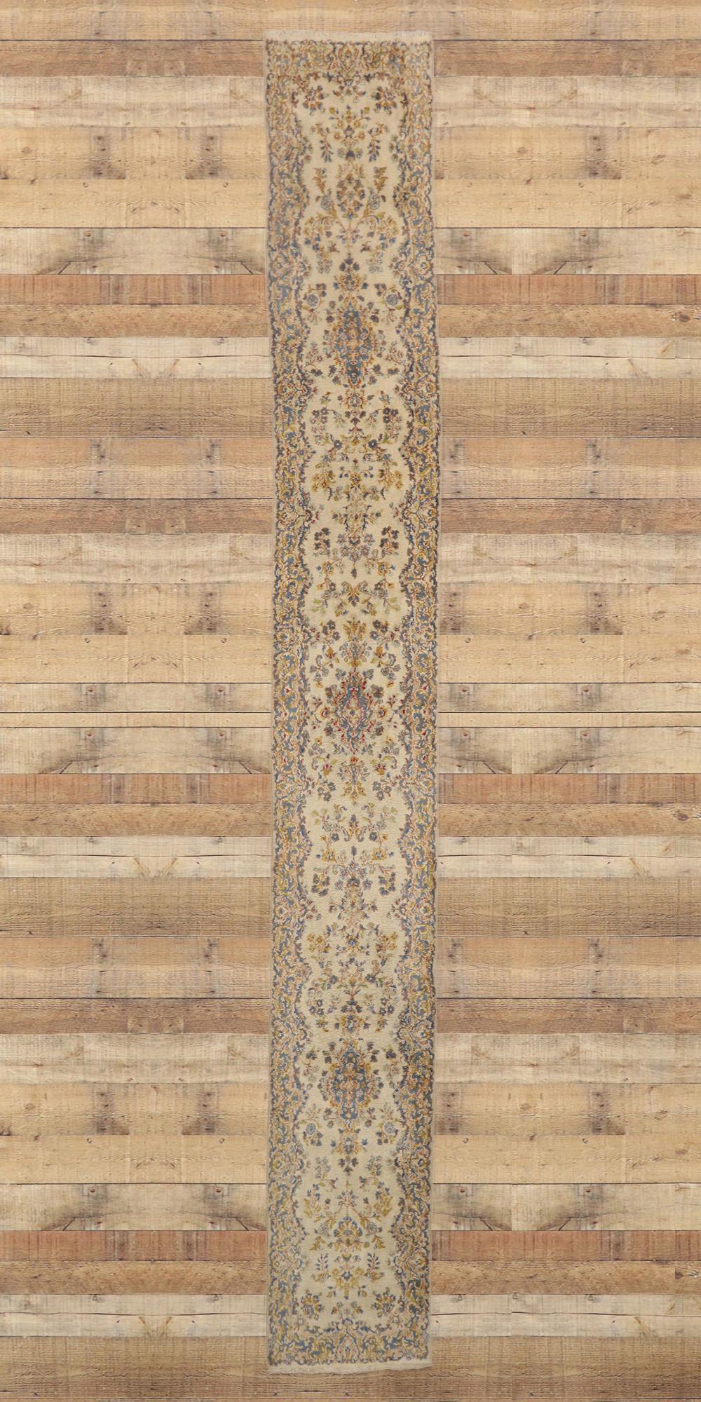 Vintage Persian Kerman Rug Carpet Runner, 02'06 x 19'03 For Sale 2