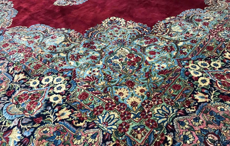 Vintage Persian Kerman Rug, circa 1940 For Sale at 1stDibs