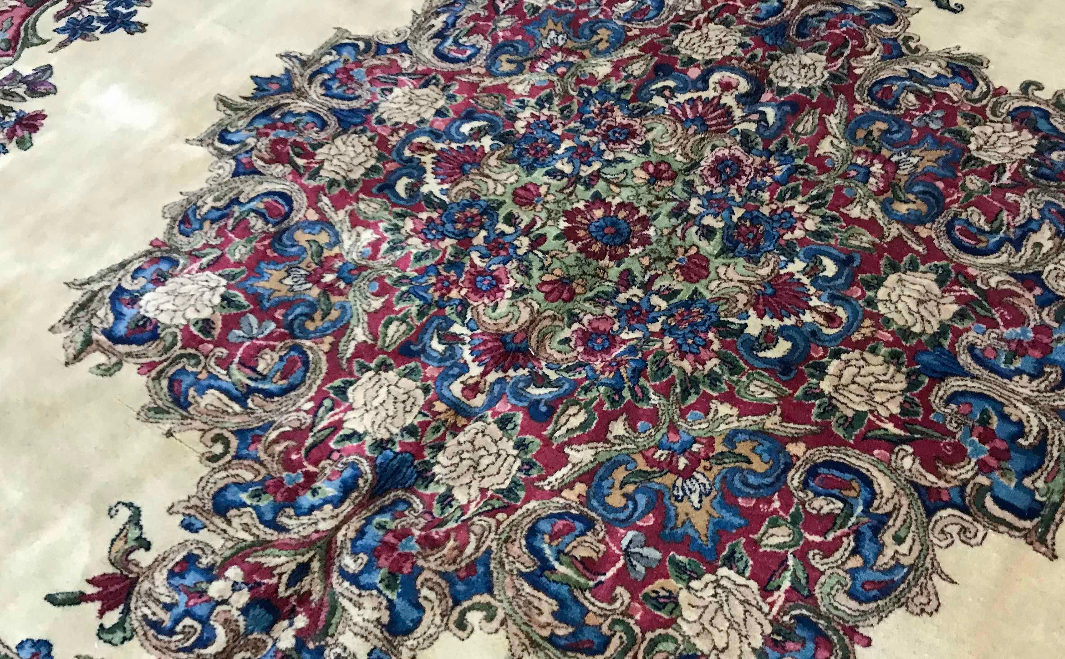 Kirman Vintage Persian Kerman Rug, circa 1940 For Sale