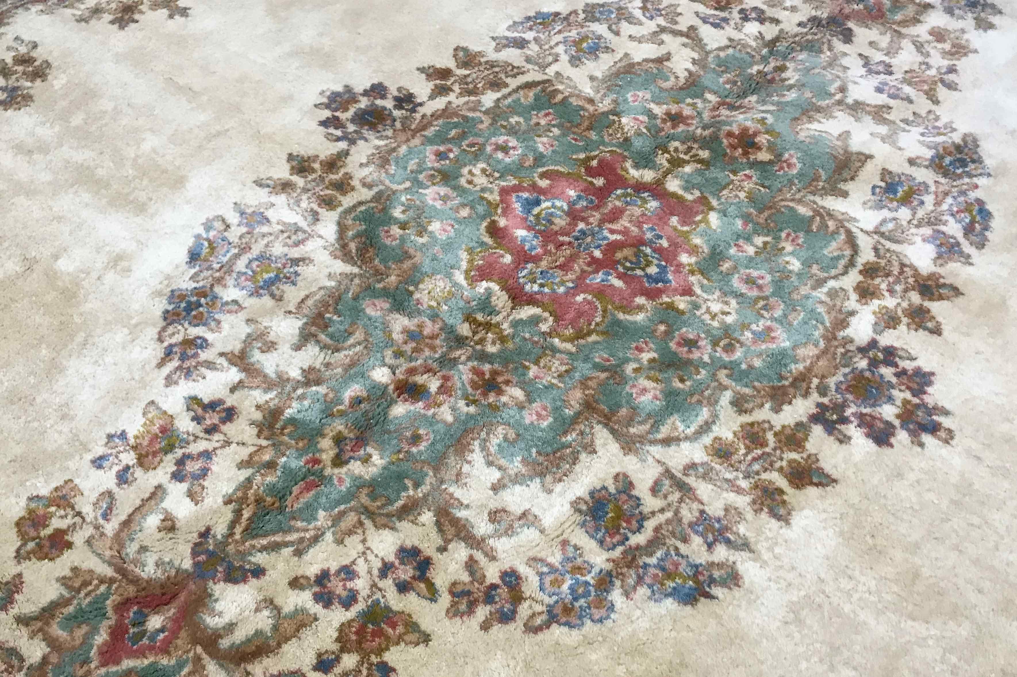 Kirman Vintage Persian Kerman Rug, circa 1940 For Sale