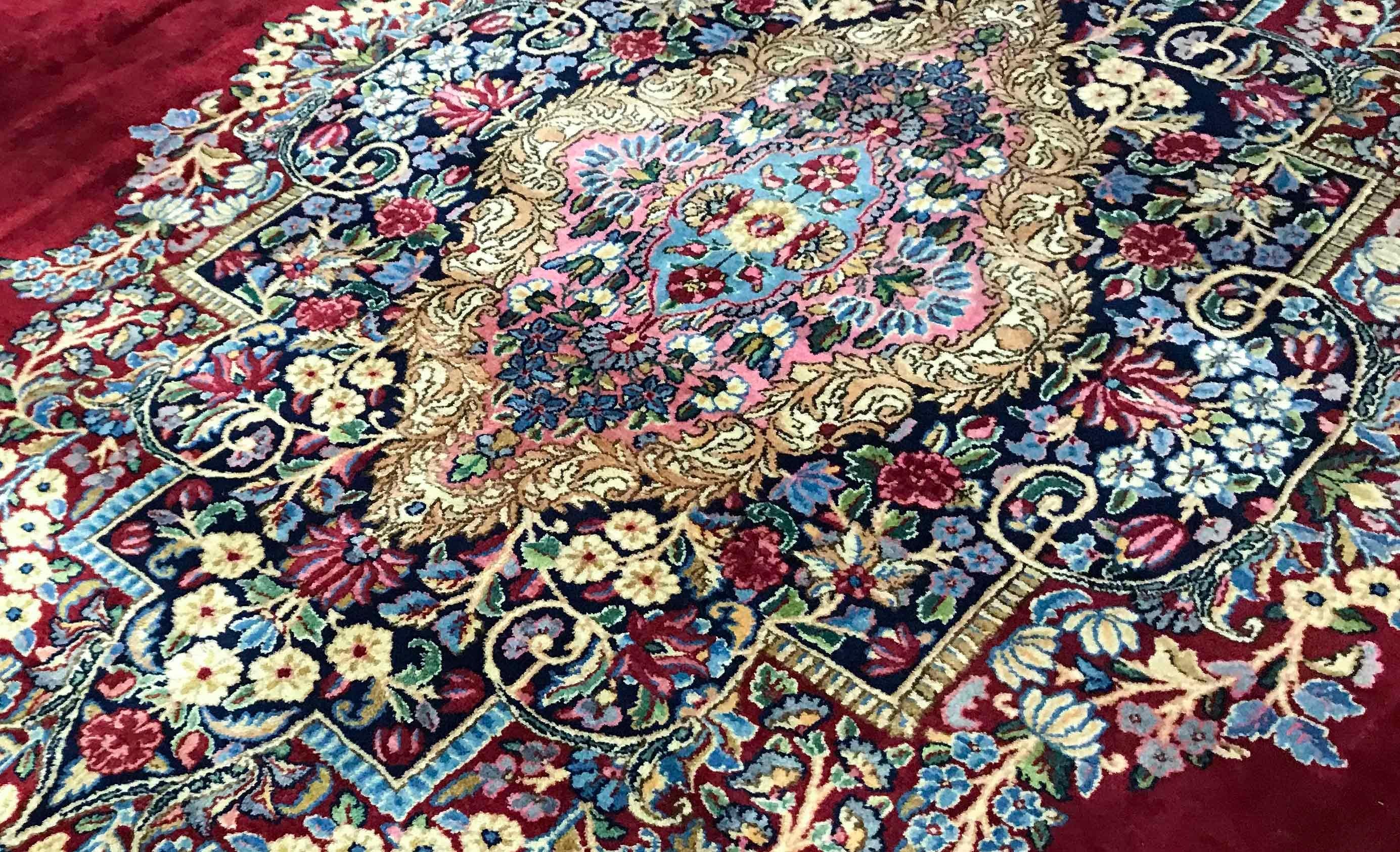 Kirman Vintage Persian Kerman Rug, circa 1940 For Sale