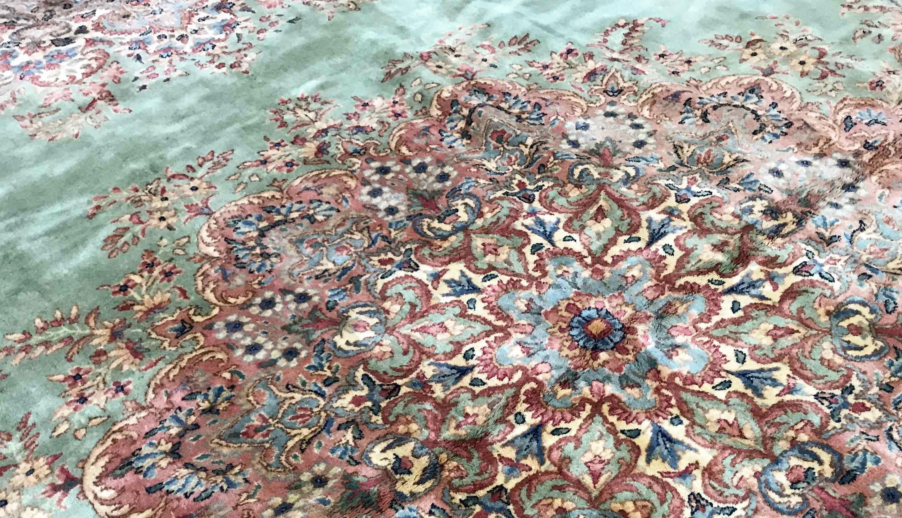Hand-Woven Vintage Persian Kerman Rug, circa 1940 For Sale