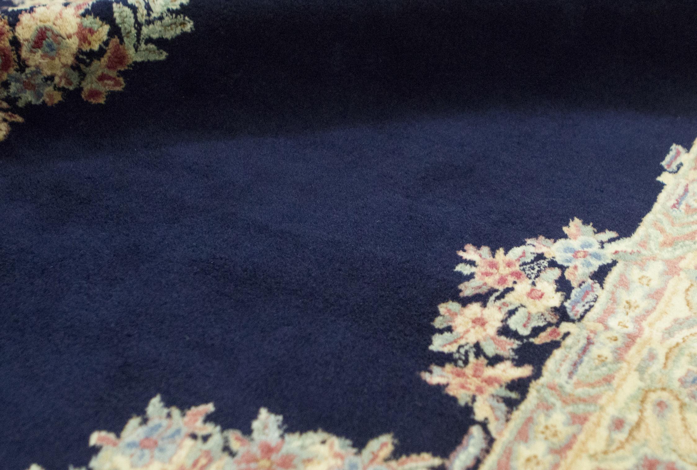 Hand-Woven Vintage Persian Kerman Rug, circa 1940 6' x 9' For Sale