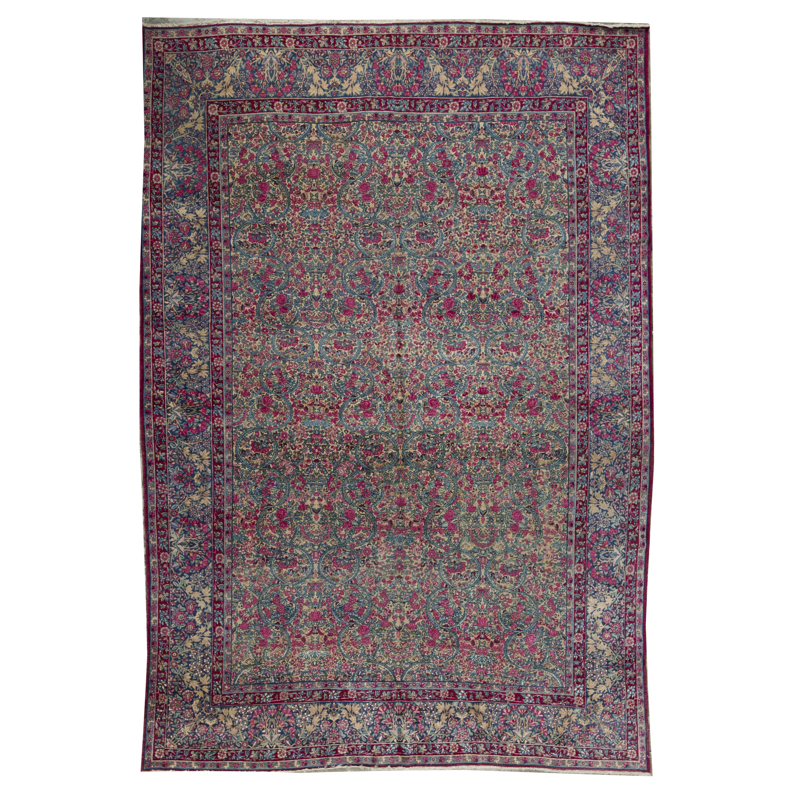Tappeto persiano vintage Kerman, 1940 circa in vendita