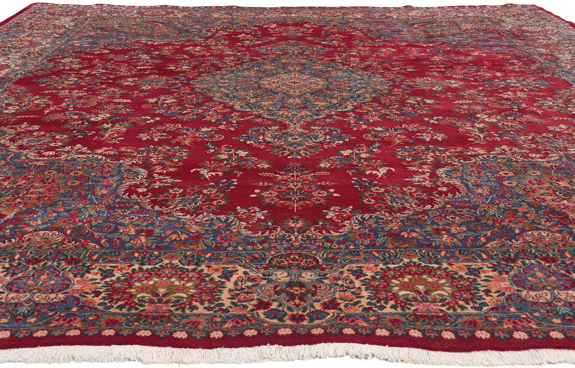 Klassischer persischer Kerman-Teppich, Classic Elegance trifft auf königlichen Charme (Kirman) im Angebot