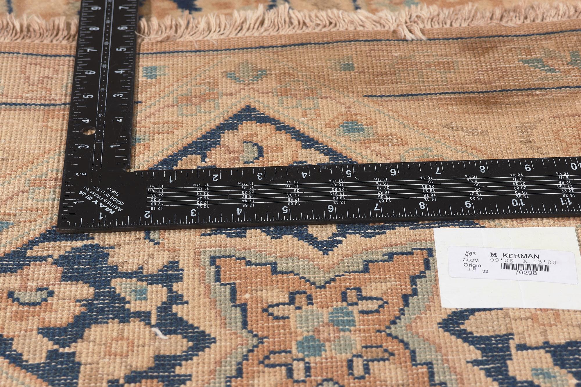 20th Century Vintage Persian Kerman Rug, Enchanting Elegance Meets Tantalizing Tessellation For Sale