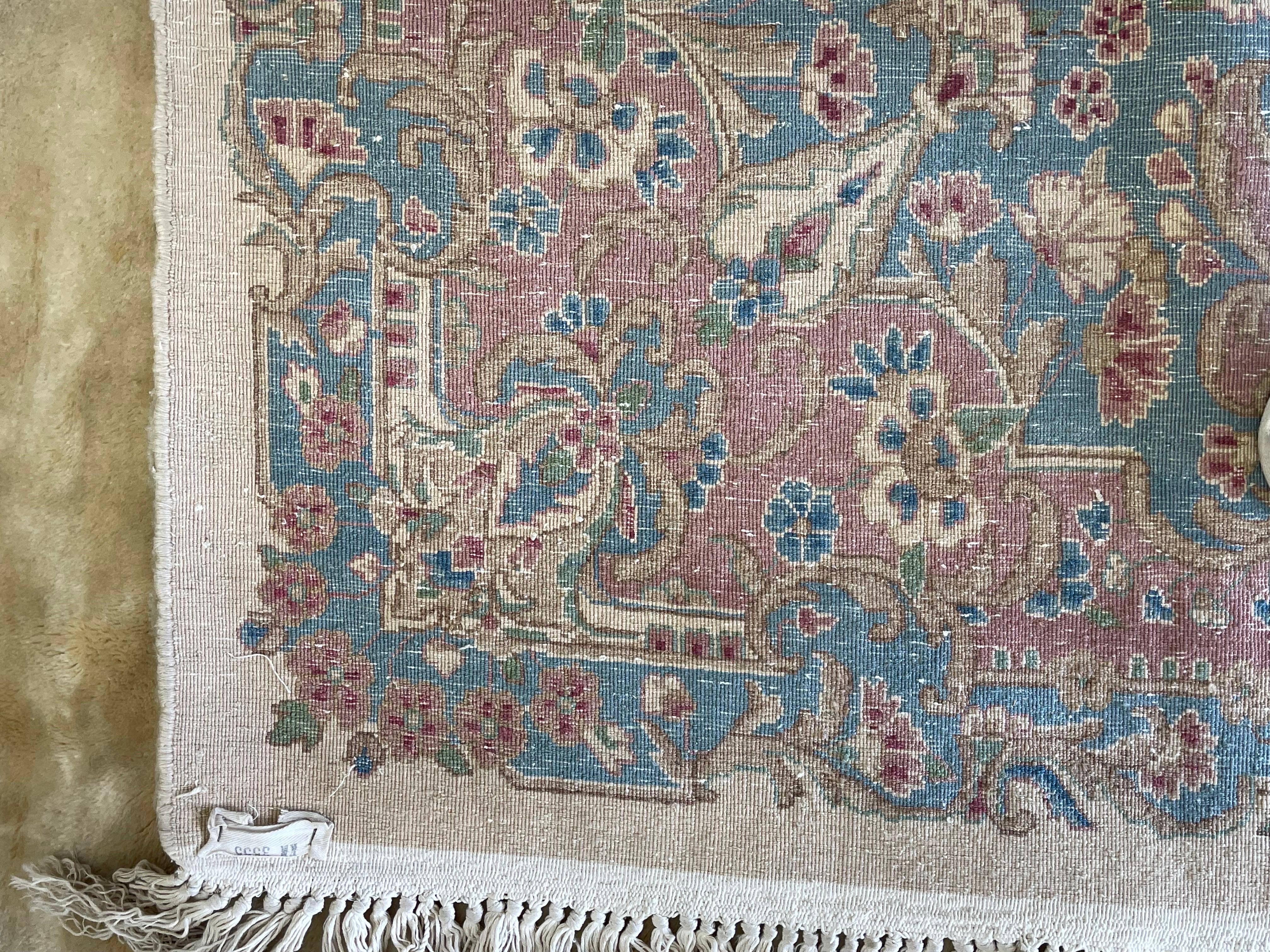 Wool Vintage Persian Kerman Rug Exceptional For Sale