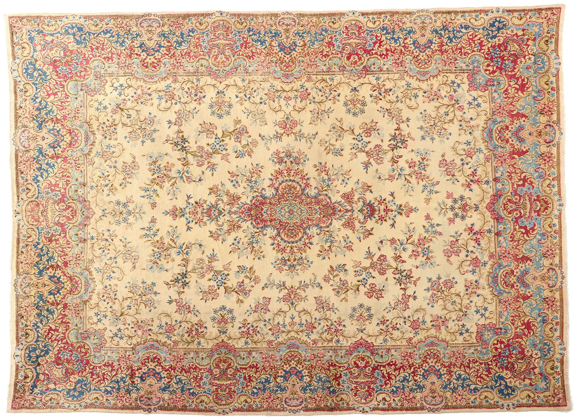 Vintage Persian Kerman Rug For Sale 3