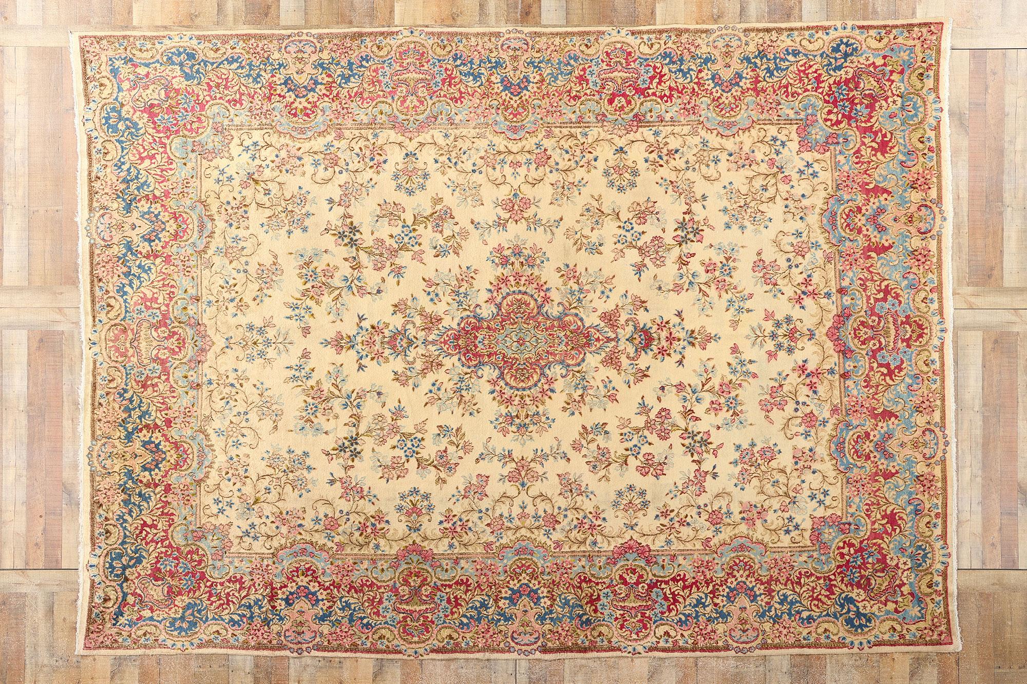 Vintage Persian Kerman Rug For Sale 2