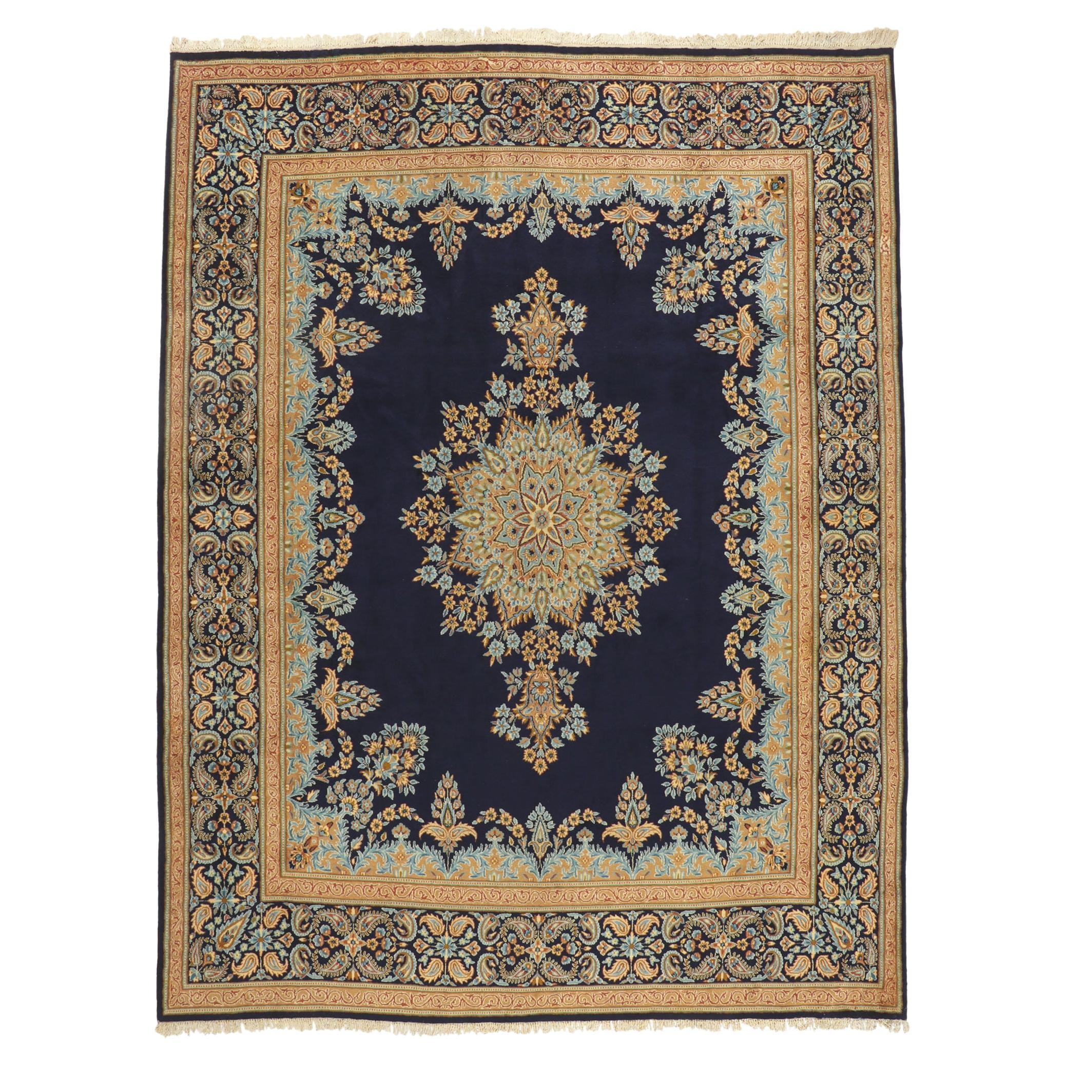 Vintage Persian Kerman Rug