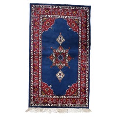 Alfombra persa vintage Kerman, lana hecha a mano, 1,70 x 1,80 m, años 60 - 1C1203