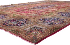 The Garden Eternal: A Vintage Persian Lavar Kerman Rug Masterpiece