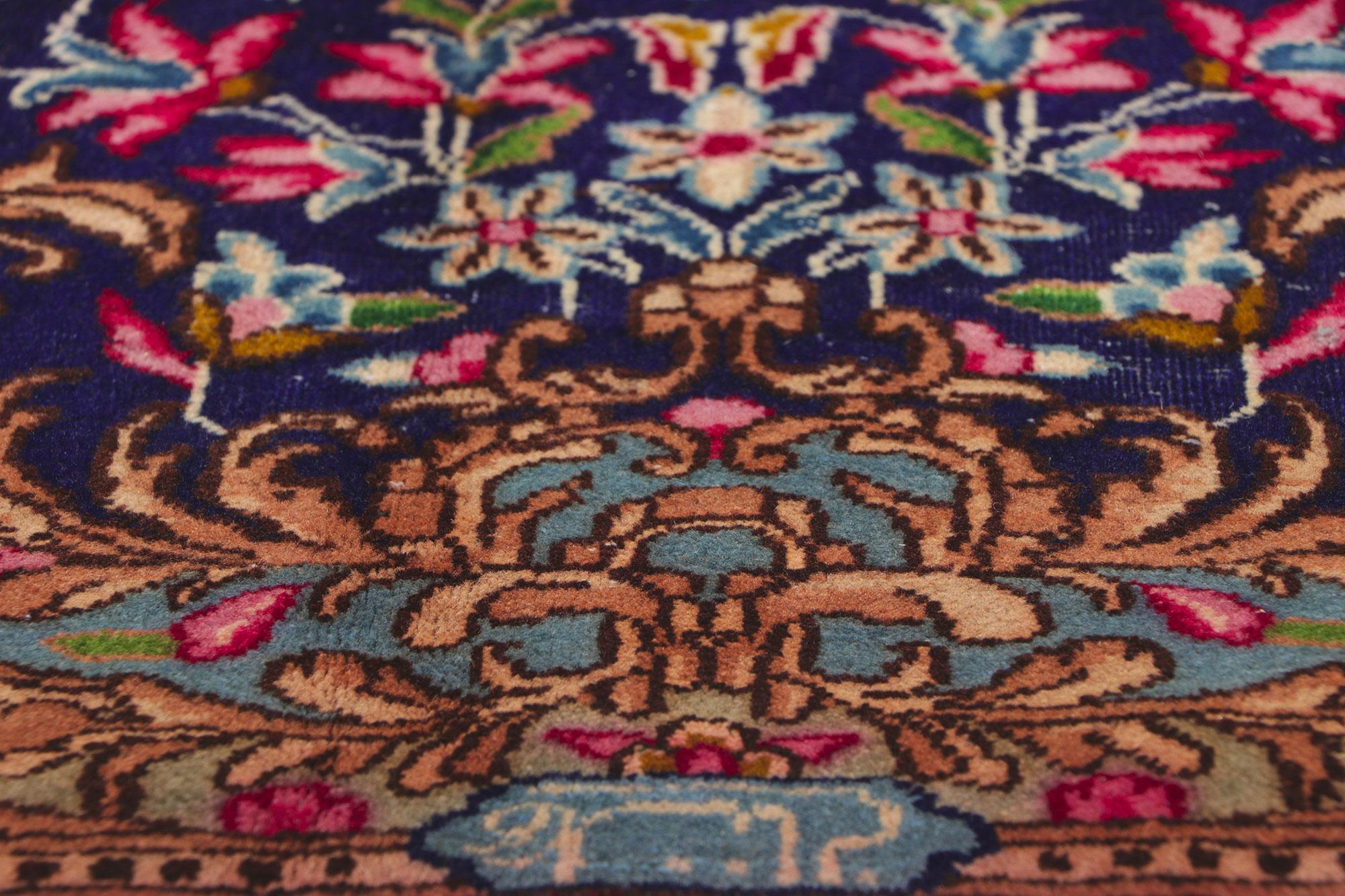 Alfombra Persa Vintage Kerman Alfombra Tamaño Lobby Hotel Decadente Estilo Francés Lana en venta