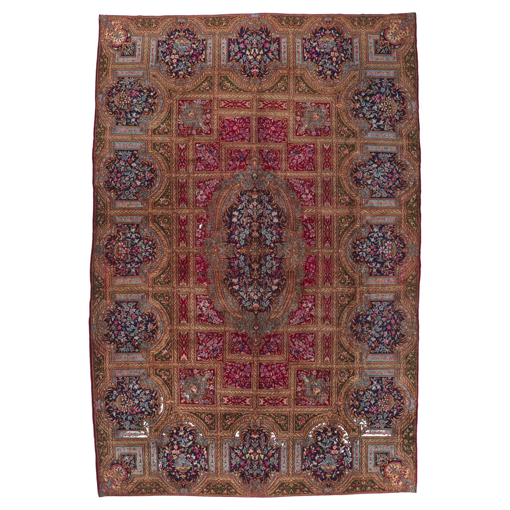 Persischer Kerman-Teppich im französischen Dekadent-Stil, Hotel-Lobby-Stil
