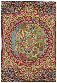 Vintage Persian Kerman Rug Pictorial