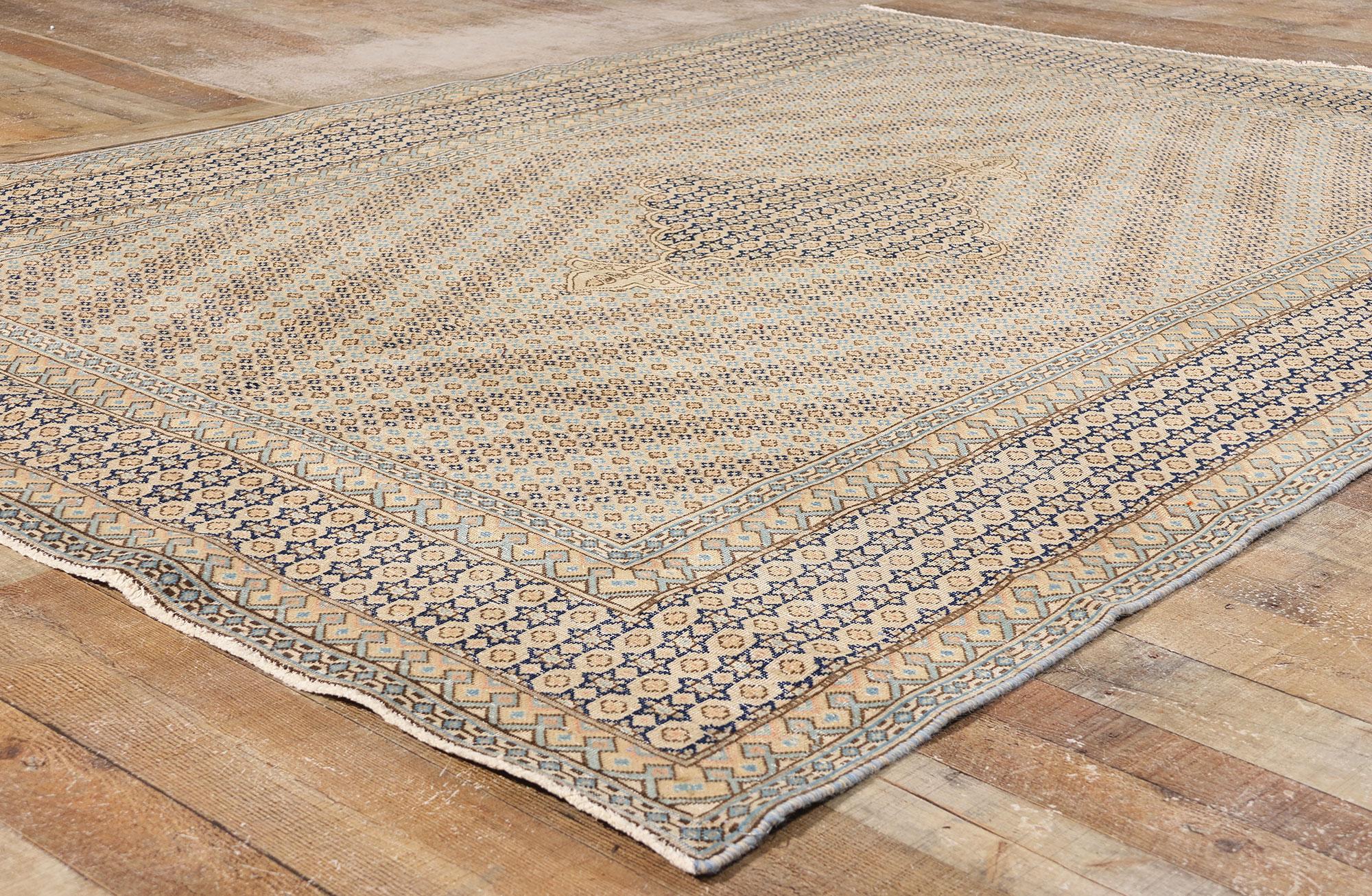 XX secolo Tappeto persiano Kerman del 1950 con stile rustico moderno in vendita