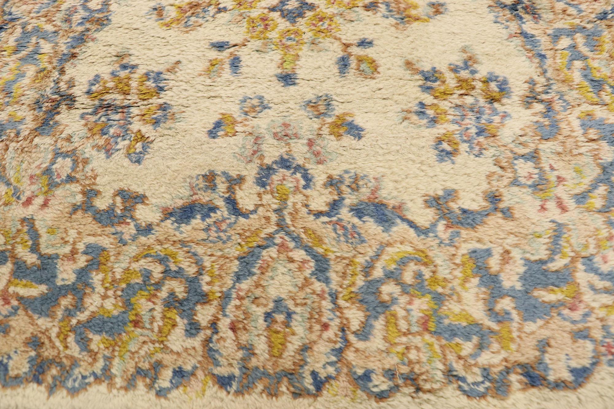 Hand-Knotted Vintage Persian Kerman Rug Carpet Runner, 02'06 x 19'03 For Sale