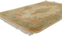 Vintage Persian Kerman Rug with French Country Cottage Style