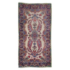 Vintage Persian Kerman Rug with French Victorian Style