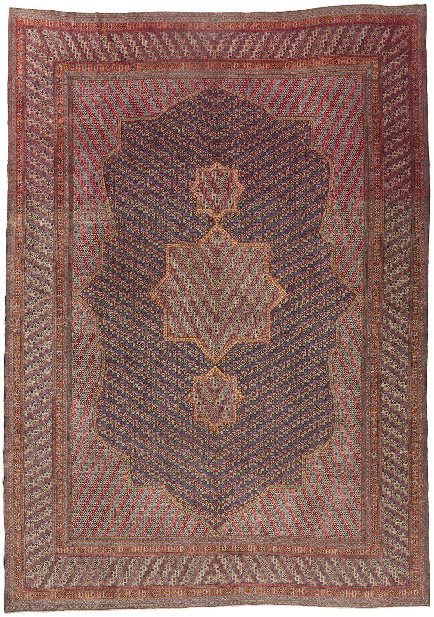 1950's Rashid Farrokhi Persisch Kerman Teppich im Angebot 4