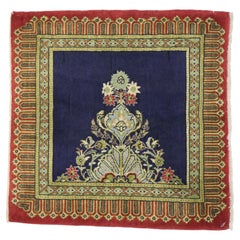 The Midnight Garden: A Vintage Persian Kerman Masterpiece of Botanical Splendor