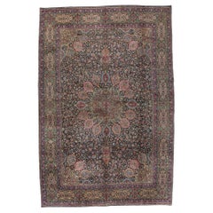 Persischer Kerman-Teppich im Vintage-Stil mit Ardabil-Teppich-Design, Hotel-Lobby-Größe