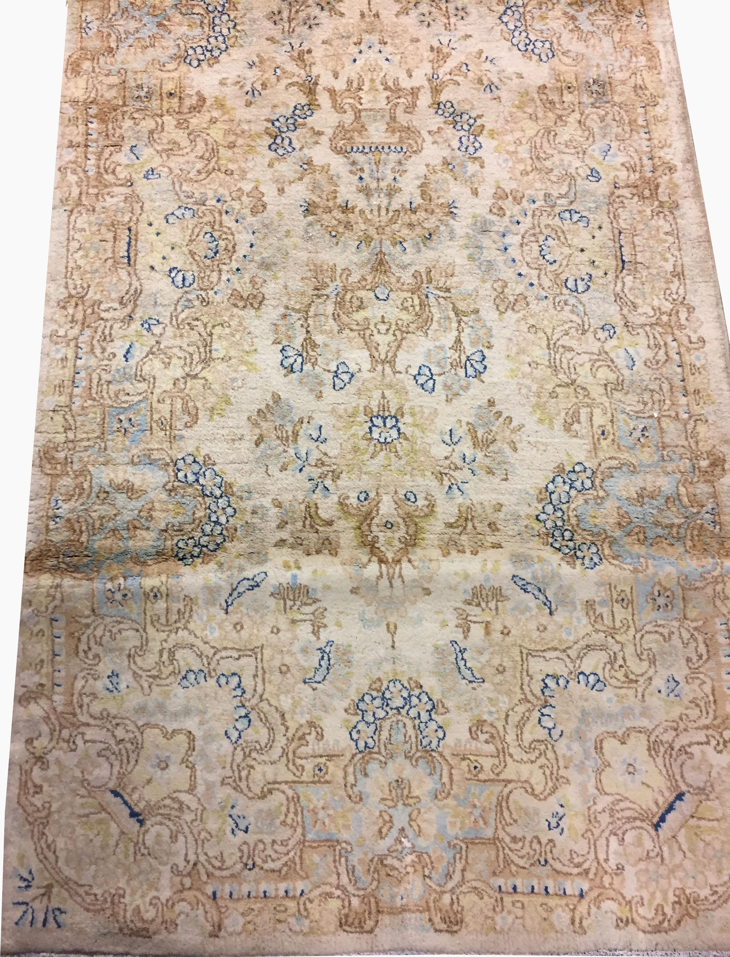 Hand-Knotted Vintage Persian Kerman Runner  2'10 x 18'10
