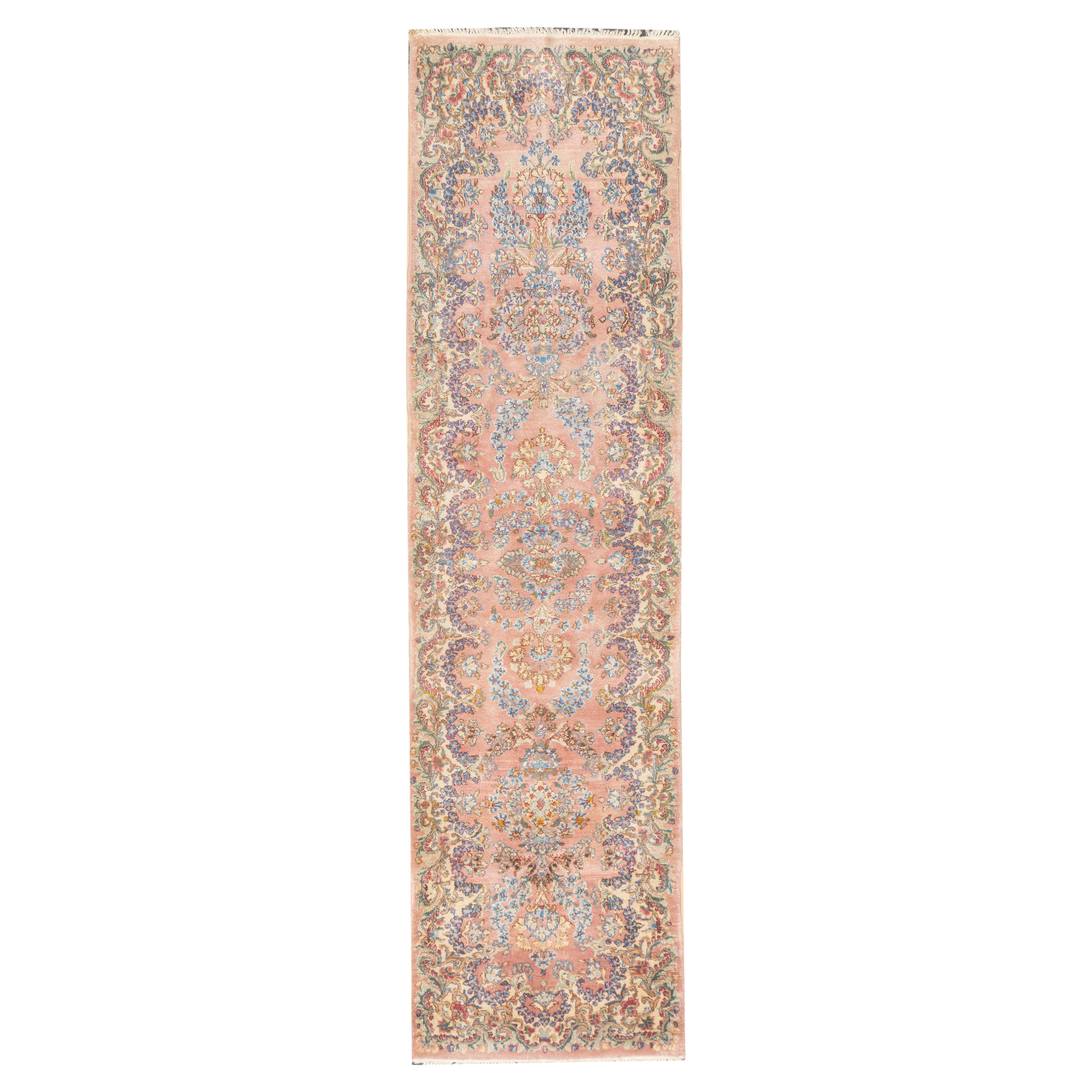 Vintage Persian Kerman Runner 2'5" x 9'3" For Sale