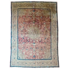 Vintage Persian Kerman Style Rug from Keshan, circa 1940s