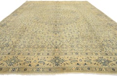 Vintage Persian Khorassan Area Rug with French Country Style