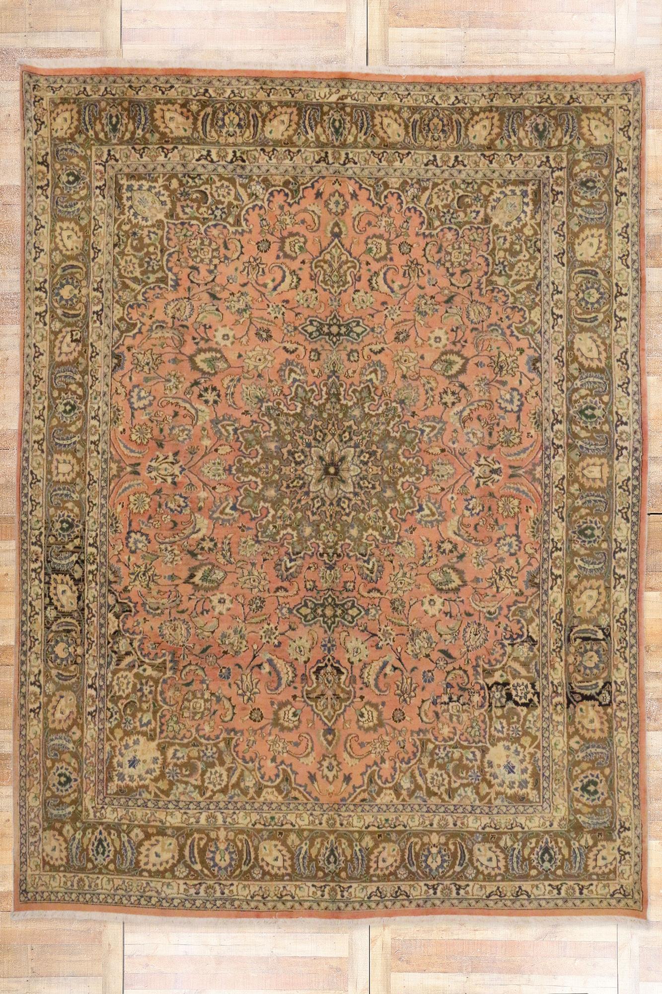 Tapis persan Khorassan vintage de style traditionnel en vente 2
