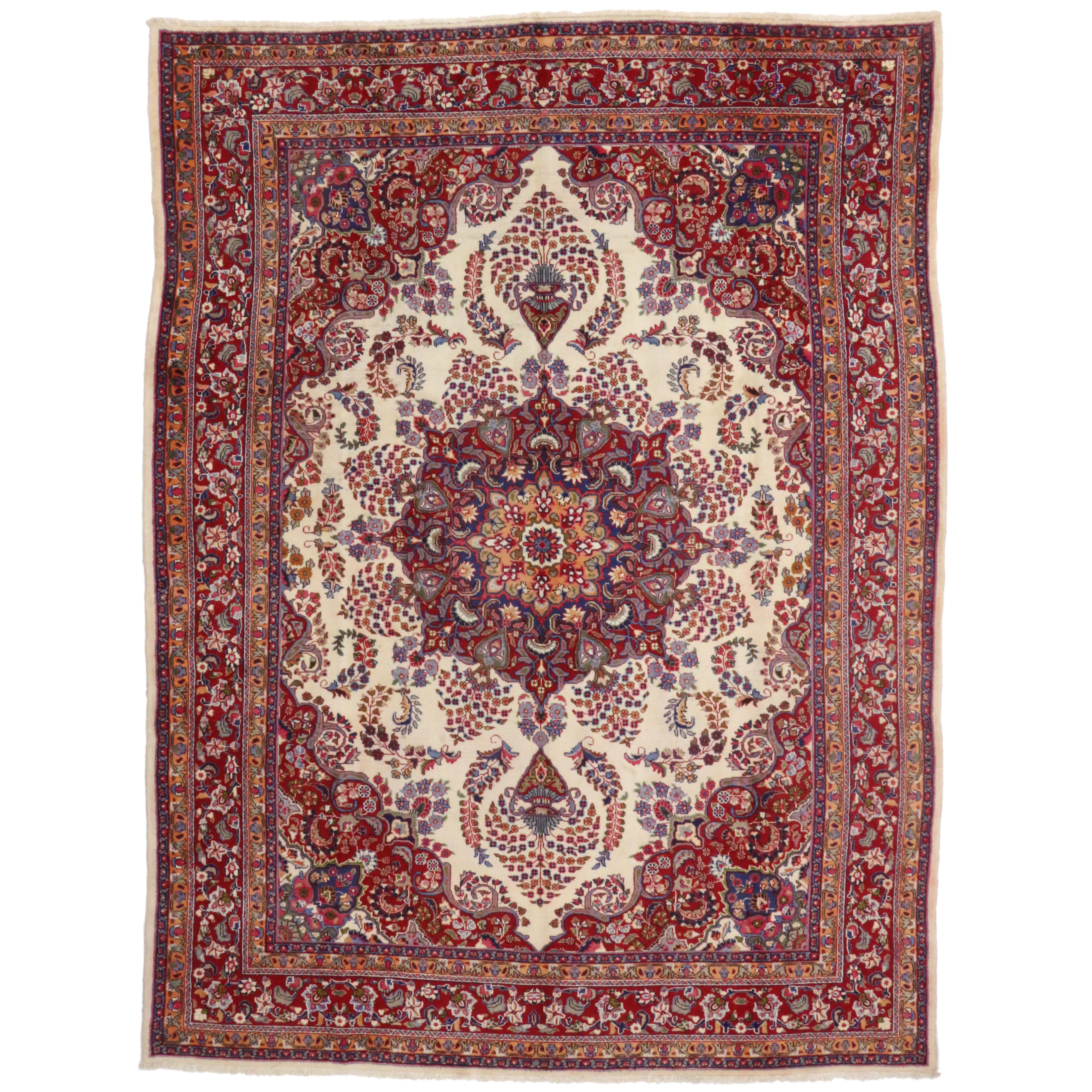 Persischer Khorassan-Teppich im traditionellen Stil, Vintage