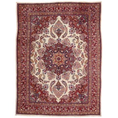 Vintage Persian Khorassan Area Rug with Traditional Style