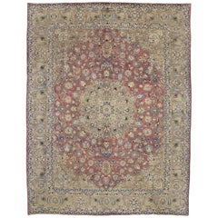 Vintage Persian Khorassan Area Rug with Traditional Style