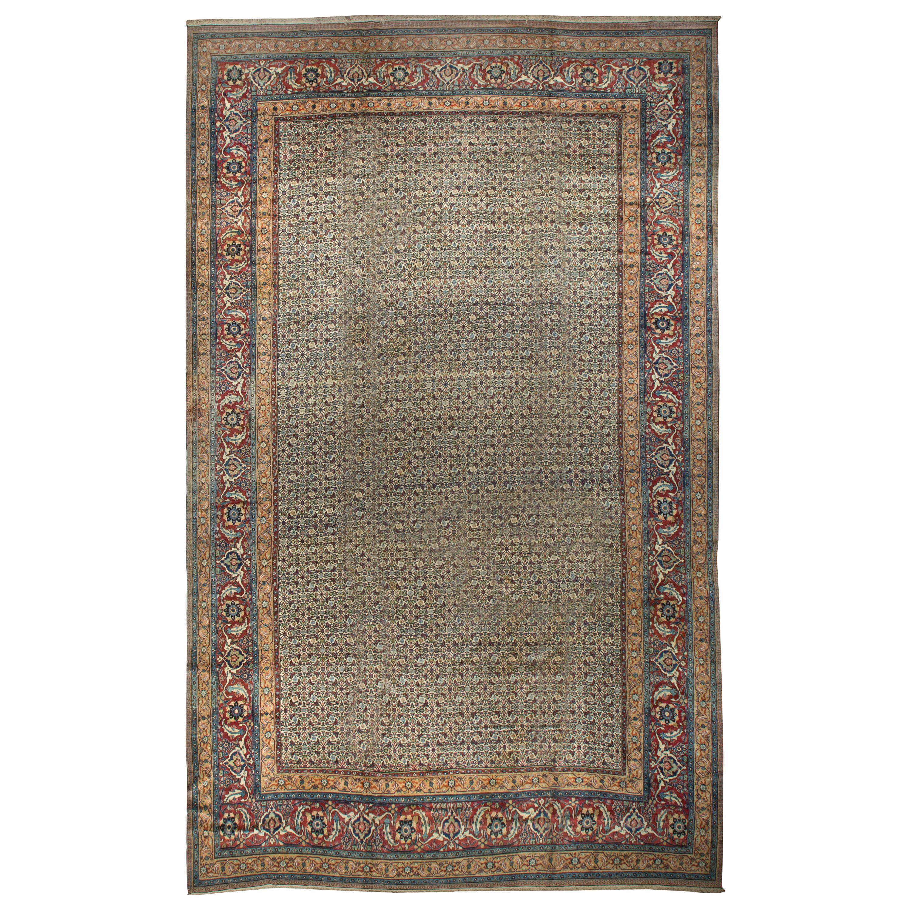 Übergroßer persischer Khorassan-Teppich im Vintage-Stil, um 1920, 16' x 26'2 im Angebot