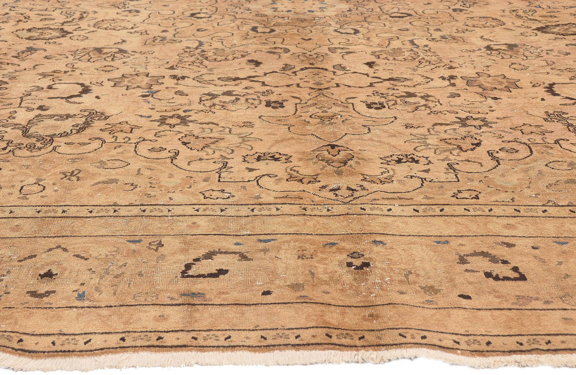 Alfombra Persa Khorassan Vintage, la elegancia relajada se une a la sensibilidad tradicional Anudado a mano en venta