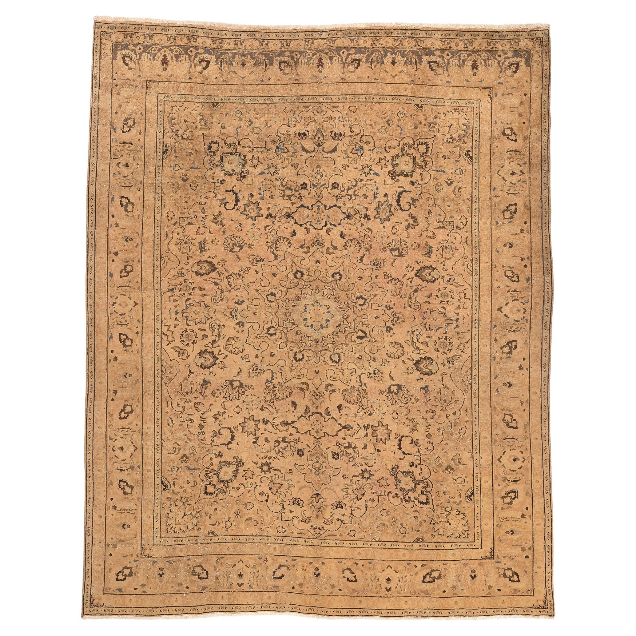 Tapis vintage persan Khorassan, l'élégance décontractée rencontre la sensibilité traditionnelle en vente