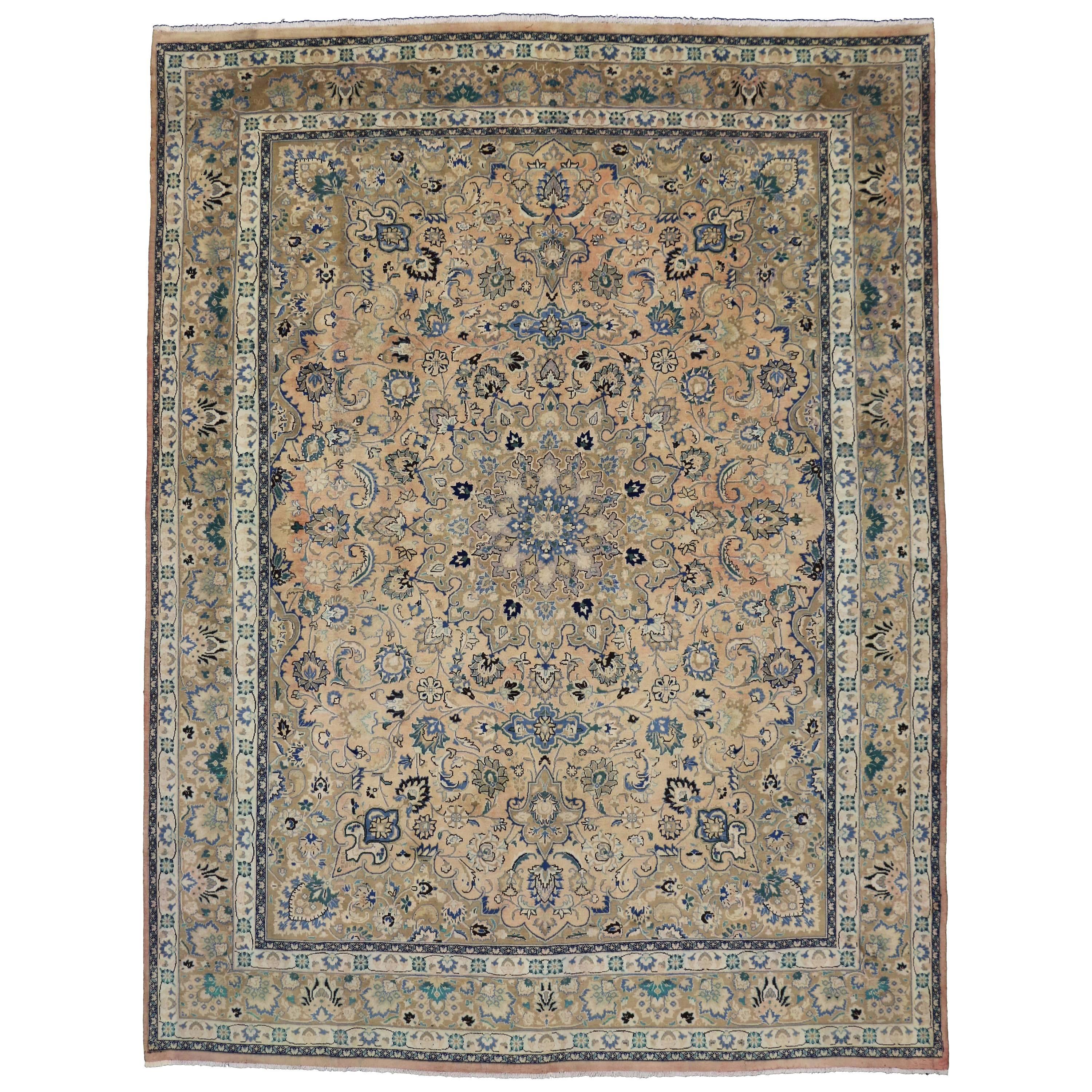 Vintage Persian Khorassan Rug with Traditional Style