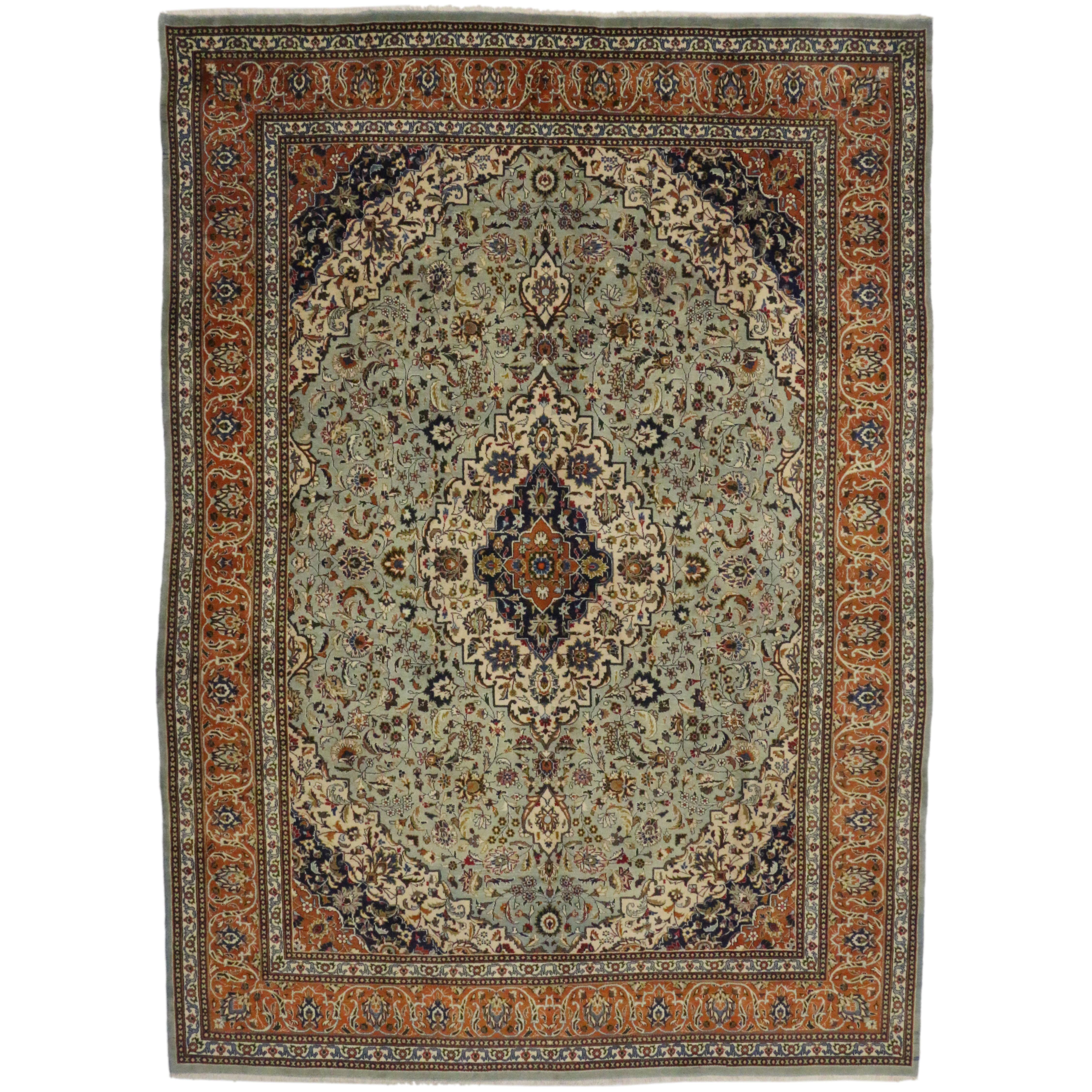 Vintage Persian Khorassan Rug with Traditional Style For Sale