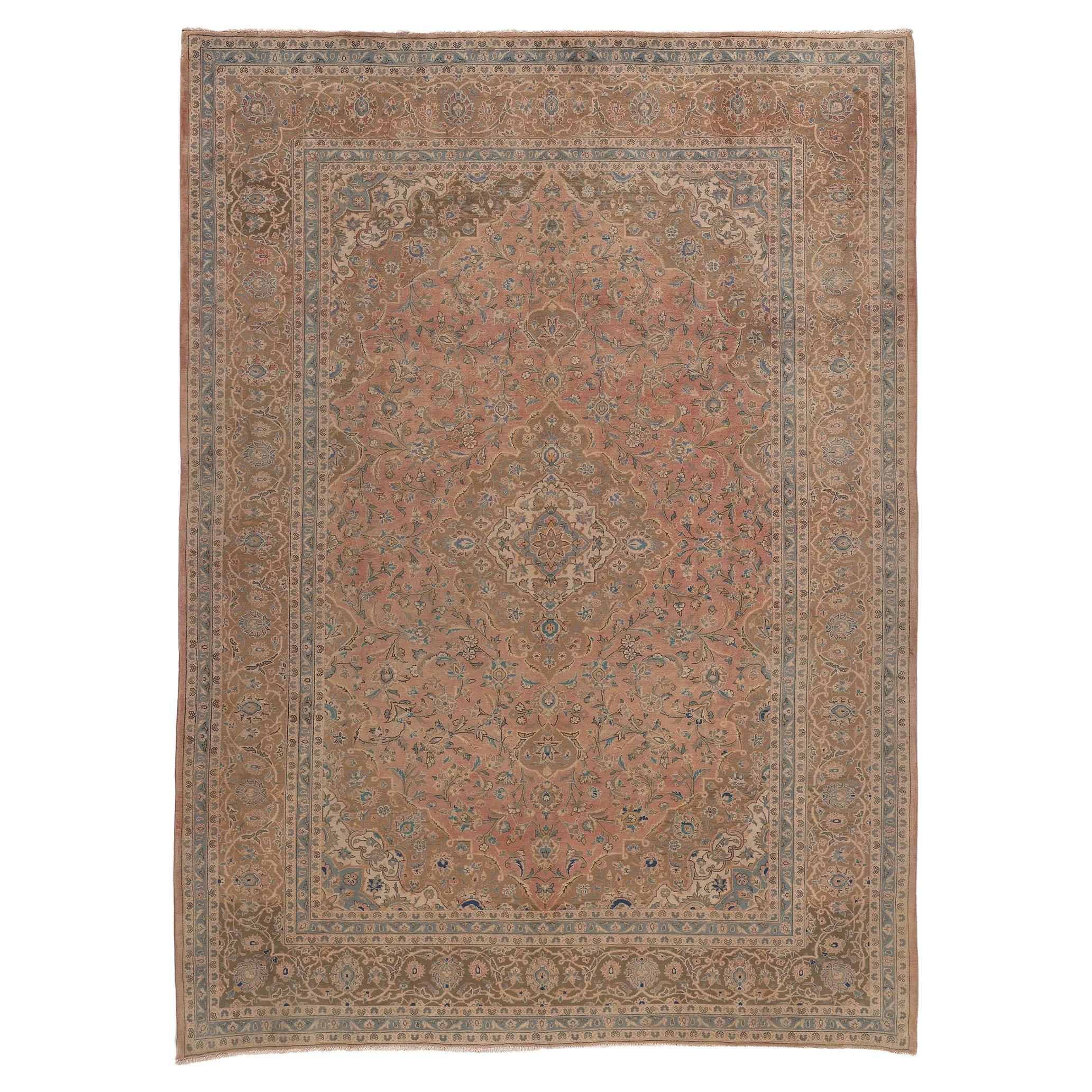 Vintage Persian Khorassan Rug, Warm Decadence Meets Nostalgic Charm 