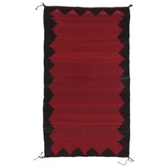 Vintage Persian Kilim, Burgundy Open Field with Black Border - Rug
Kilim