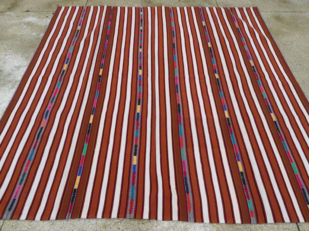 Hand-Woven Vintage Persian Kilim Flat-Weave For Sale