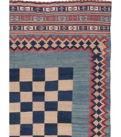 Vintage Persian Kilim Flat-Weave Rug