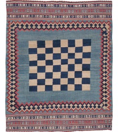 Vintage Persian Kilim Flat-Weave Rug