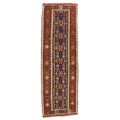 Tapis de galerie Kilim persan vintage avec style tribal rustique et moderne des Adirondacks